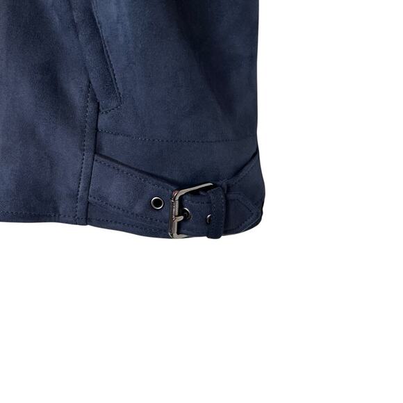 BANANA REPUBLIC Moto Jacket in Navy Blue Women's Medium - Picture 5 of 10